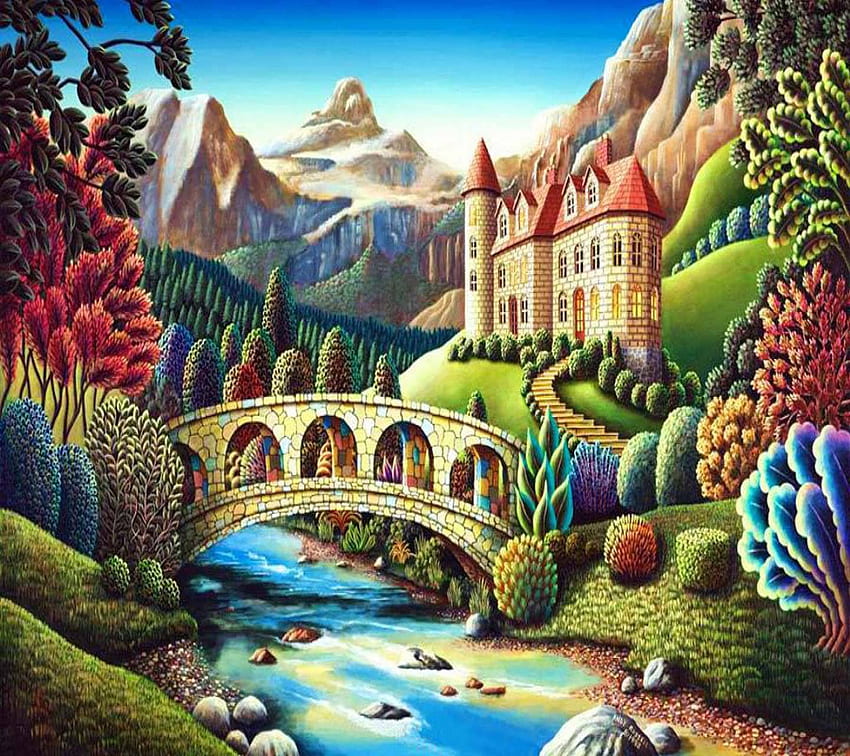 Castle in Fairyland HD wallpaper