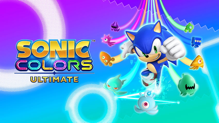 Colori sonici, logo Sonic the Hedgehog Sfondo HD