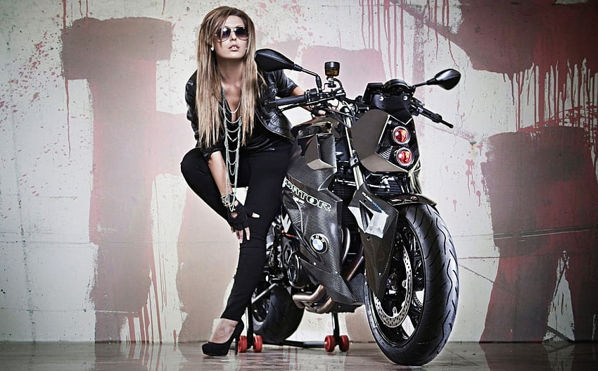 Best Stylish Cool Attitude Stylish Girl - Girl With Bike iPhone - & Background HD wallpaper