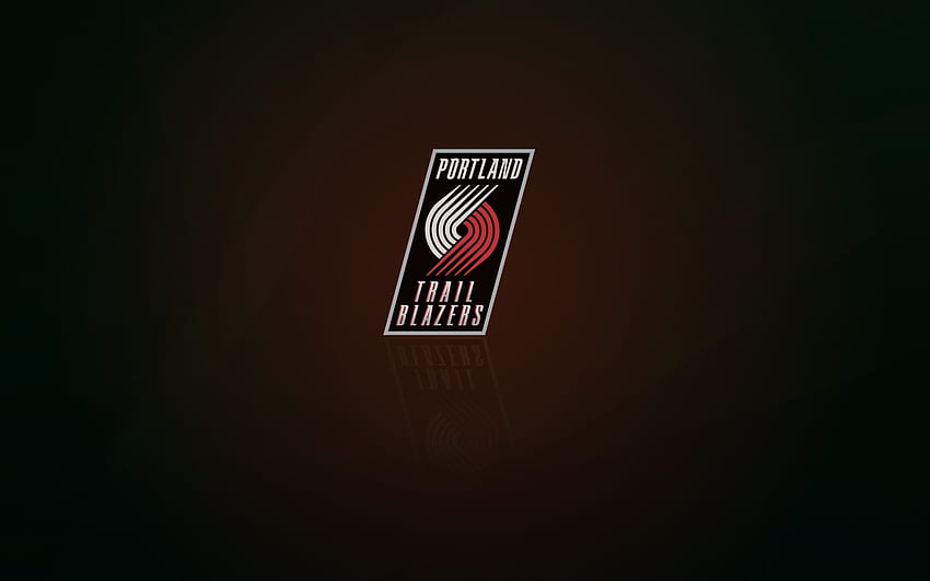 Portland Trail Blazers und Logo mit Schatten, Breit-Pixel HD-Hintergrundbild