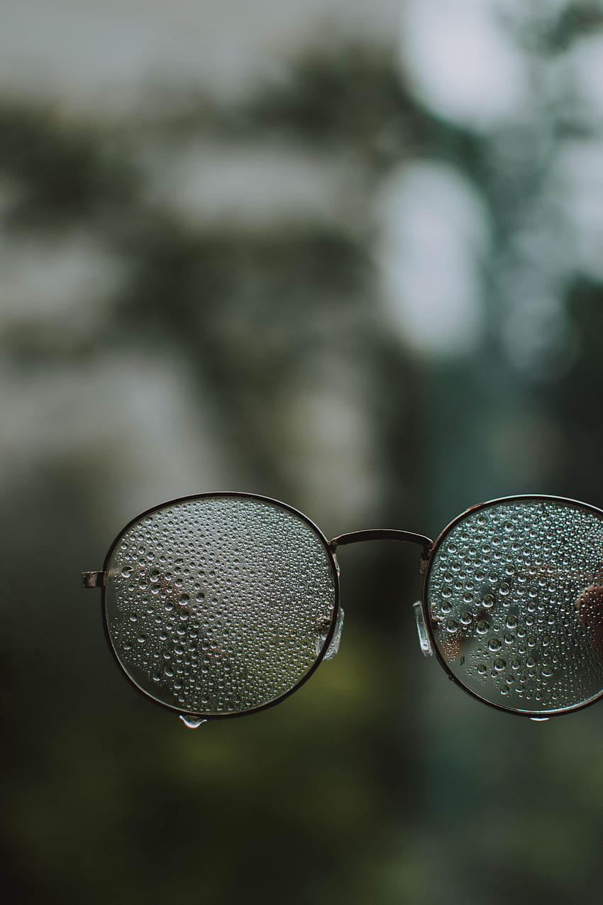 Drops, Macro, Blur, Smooth, Glass, Glasses, Spectacles HD phone wallpaper