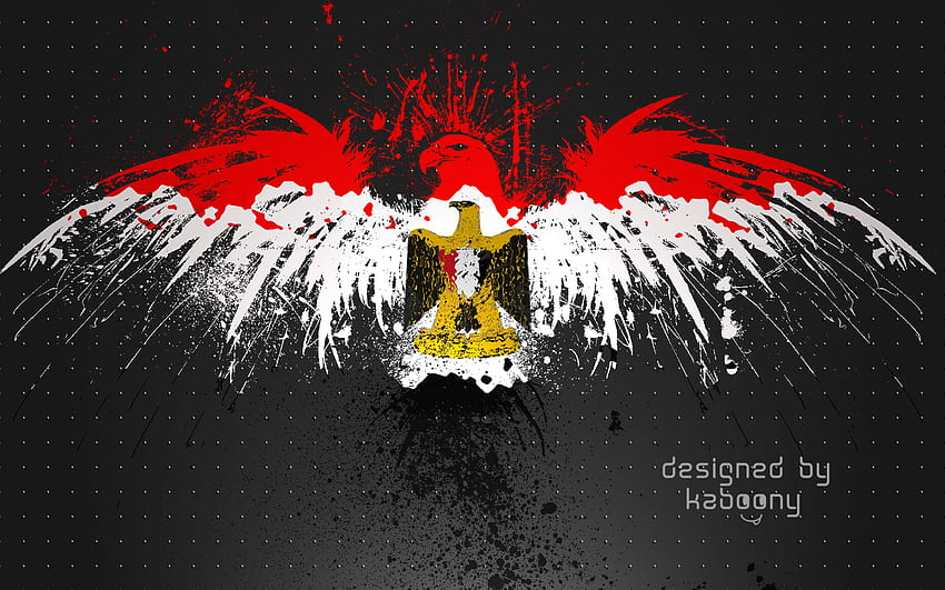 Drapeau de l'aigle égyptien, drapeau de l'Égypte, drapeau de l'Égypte Fond d'écran HD