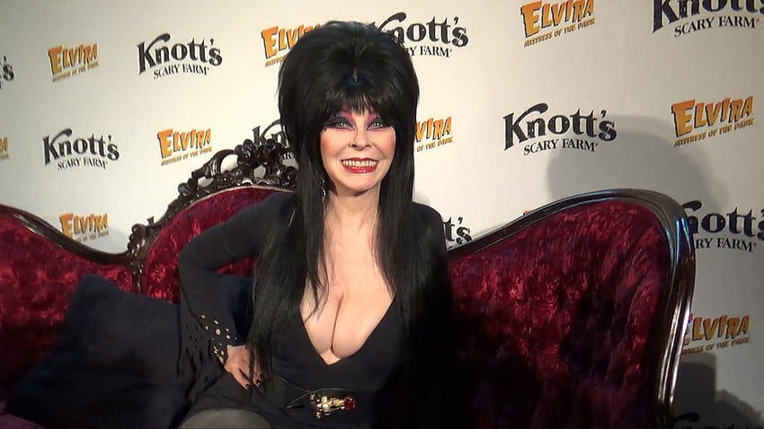Elvira: Dueña de la oscuridad (Cassandra Peterson) Entrevista en Knott's Scary Farm Halloween Preview - YouTube fondo de pantalla