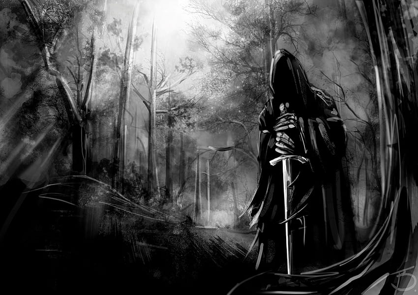 Evil With Sword in Dark, Black Devil HD wallpaper
