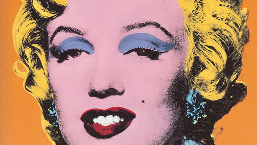アンディ・ウォーホルと「オレンジ・マリリン」。 現代美術。 サザビーズ、マリリン・モンローのポップアート 高画質の壁紙