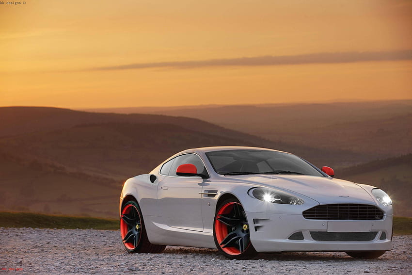 Aston Martin, virtual tuning, ferrari rims, aston marin tuning, kk designs HD wallpaper