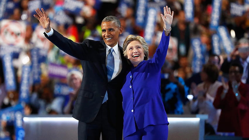 Başkan Obama, DNC'de Hillary Clinton'a Övgü Verdi HD duvar kağıdı