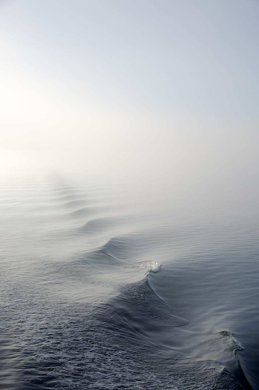 Water, Waves, Fog, Minimalism HD phone wallpaper