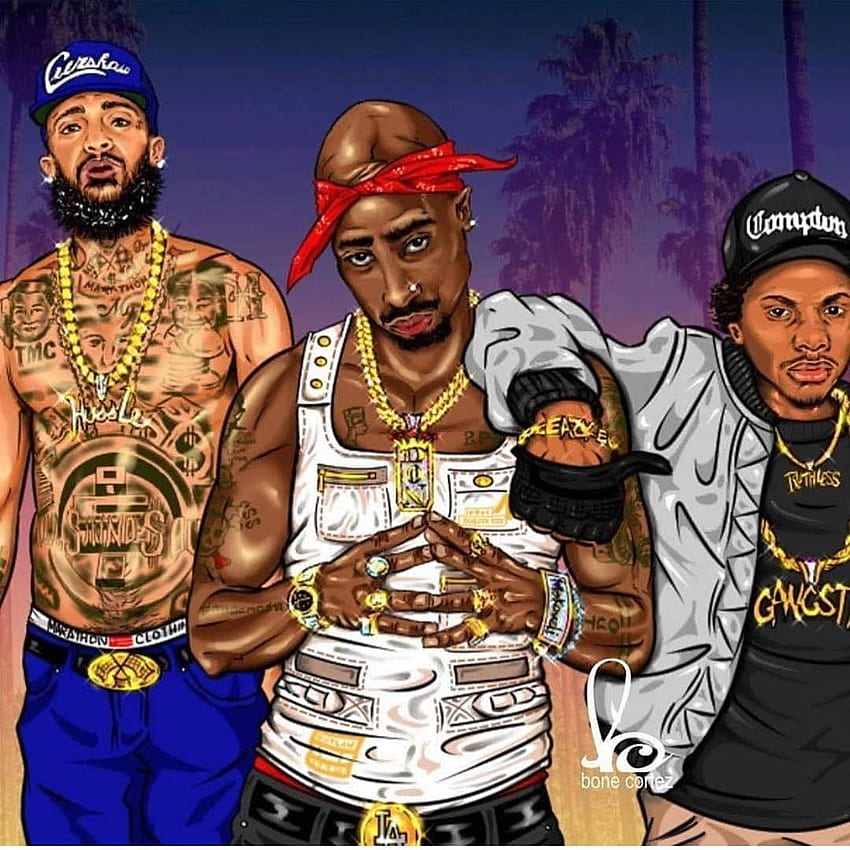 Komiks Tupaca - Tupac i Kendrick Lamar Top Tupac i Kendrick Lamar Tło, Dope Tupac Tapeta na telefon HD
