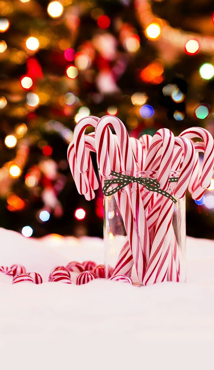 Sfondi Natalizi Per iPhone - Christmas Candy Cane - & , Natale Sfondo del telefono HD
