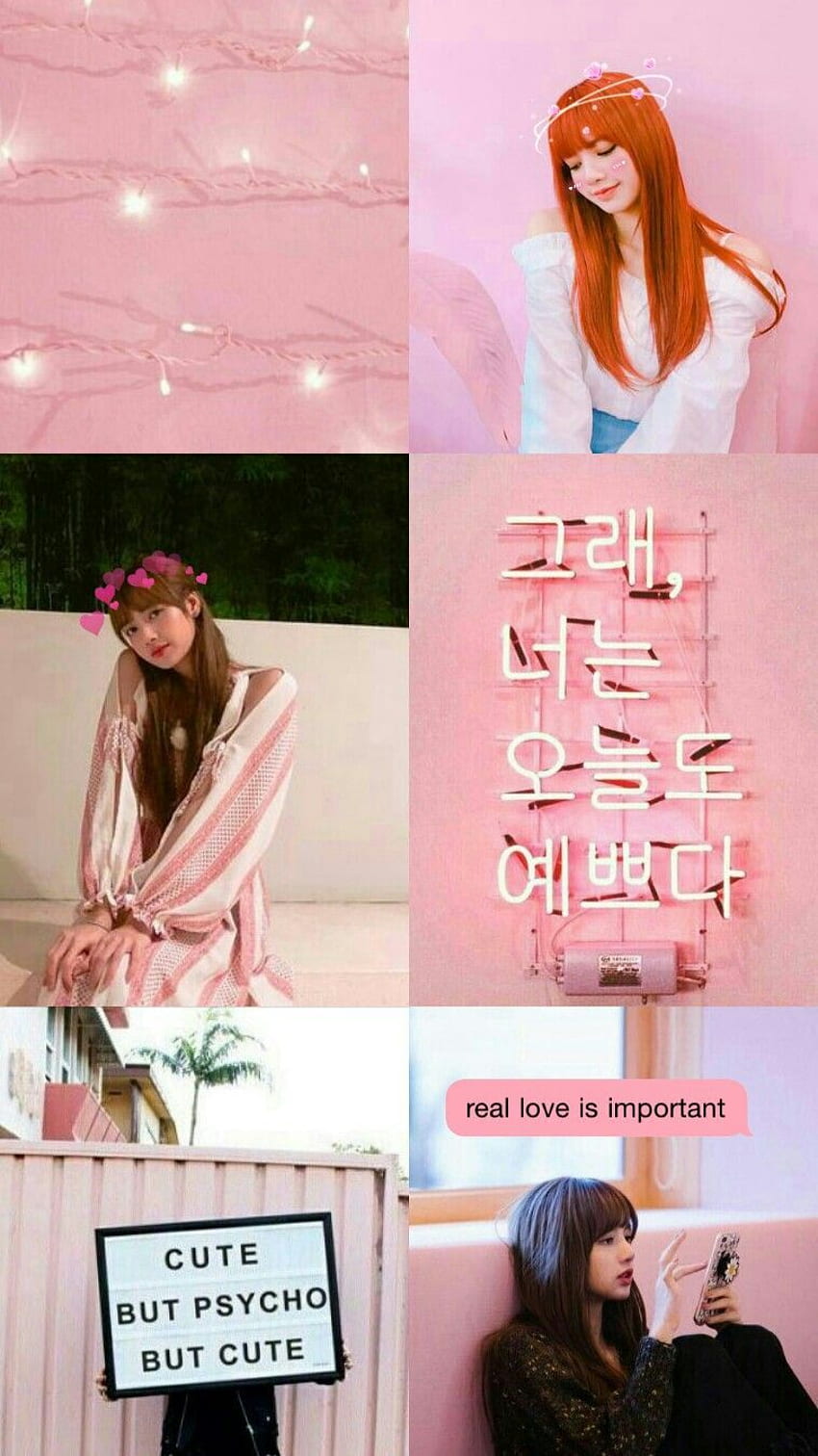 Pink aesthetic lisa of blackpink my kpop edits [] for your ...