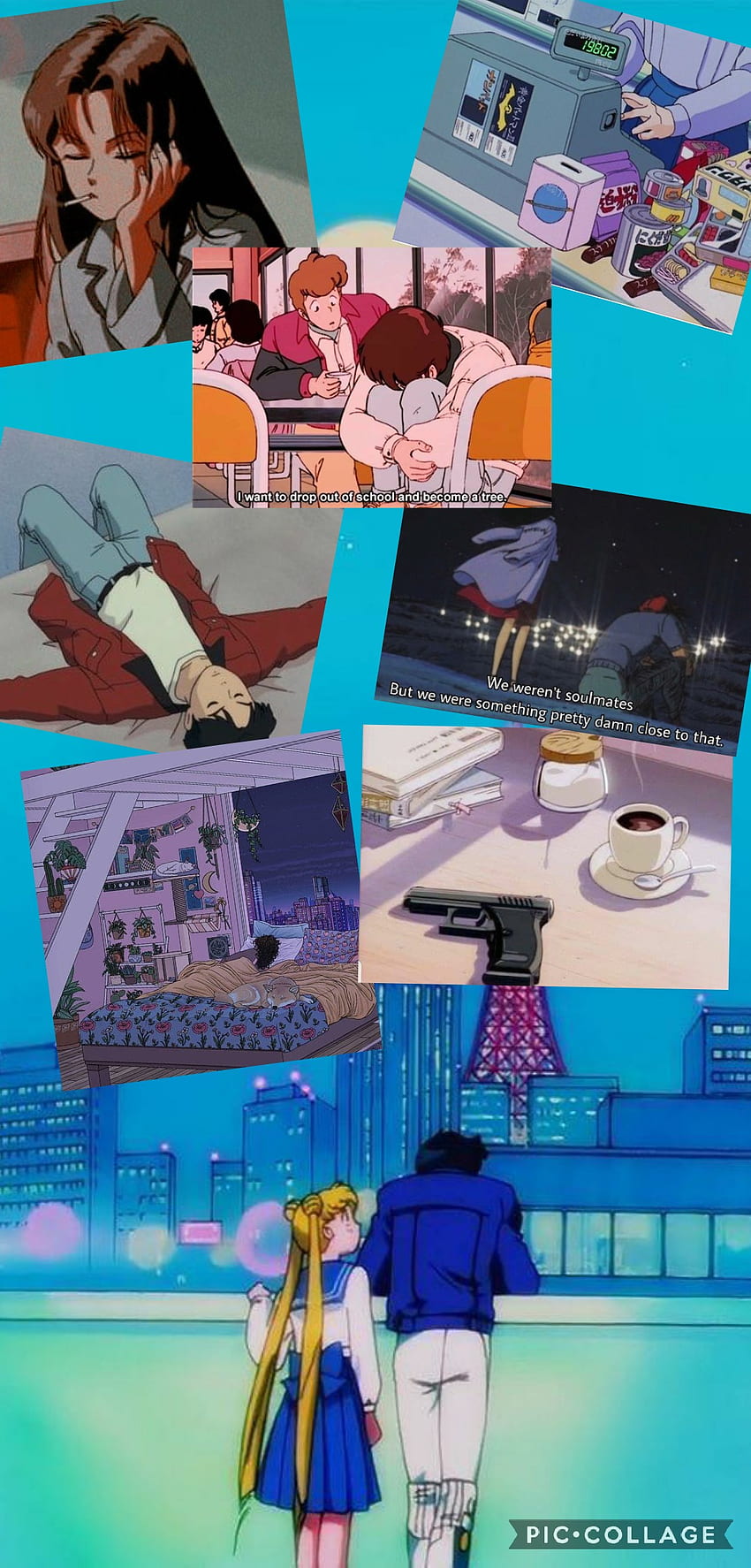 Made this collage of 90s anime in like 5 minutes on my phone to use as a :  aesthetic HD phone wallpaper | Pxfuel