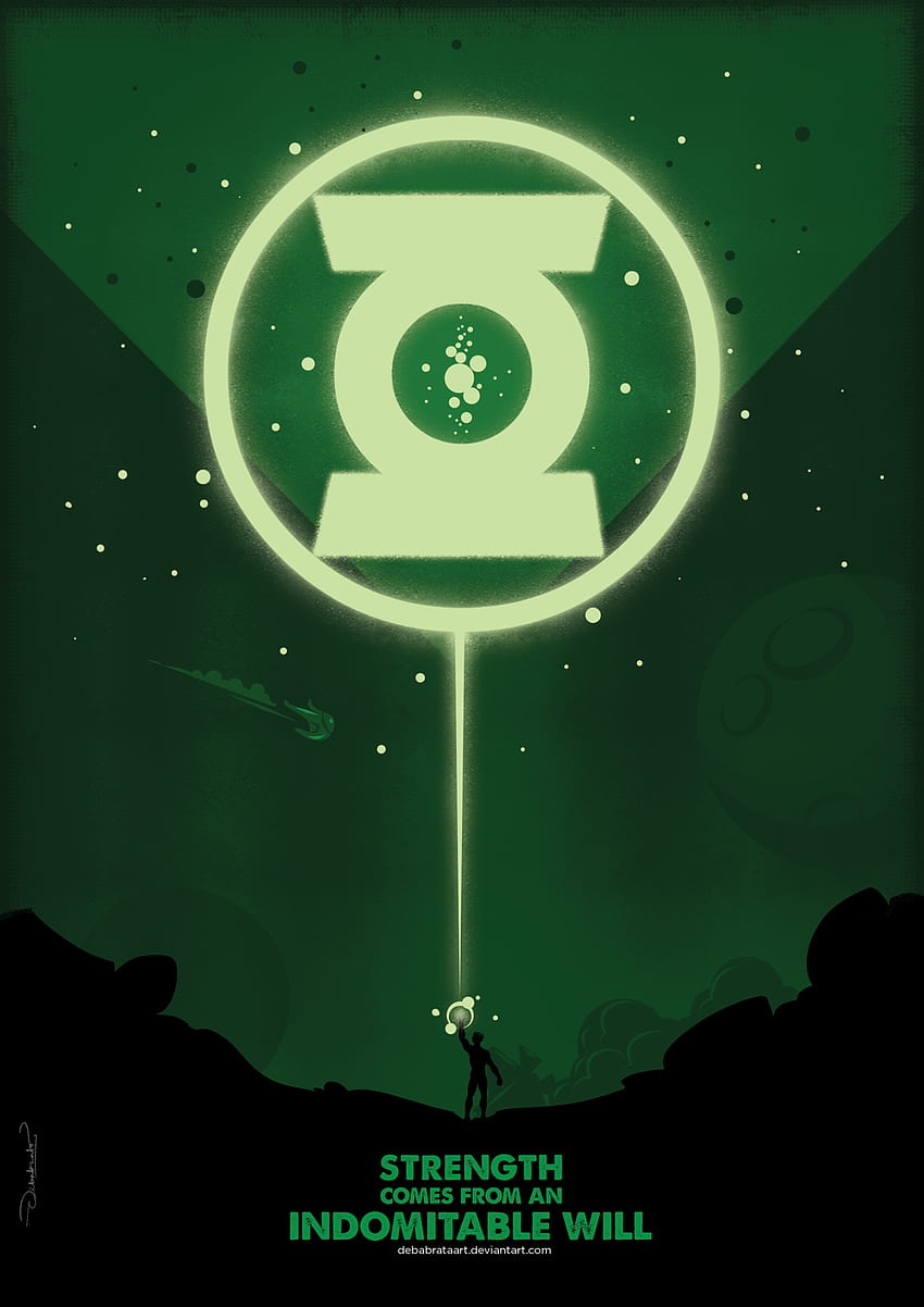Anel de Poder do Lanterna Verde, Lanterna Verde Minimalista Papel de parede de celular HD