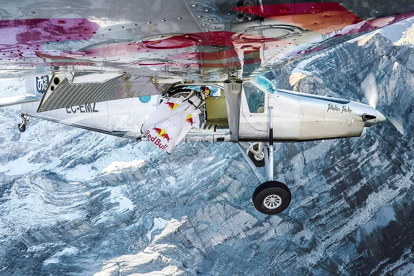 Soul Flyer, Man, Flying, Plane, Mountain HD wallpaper