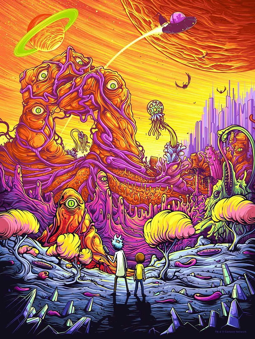 Rick & Morty by Dan Mumford. The Psychedelic Age. Rick, morty, Trippy World HD phone wallpaper