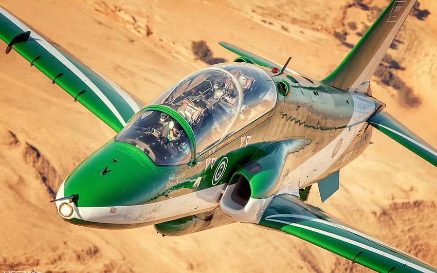 Hawker Siddeley Hawk, Saudi Hawks, Royal Saudi Air Force, RSAF, Saudi Arabian Armed Forces, Saudi Arabian military aircraft HD wallpaper