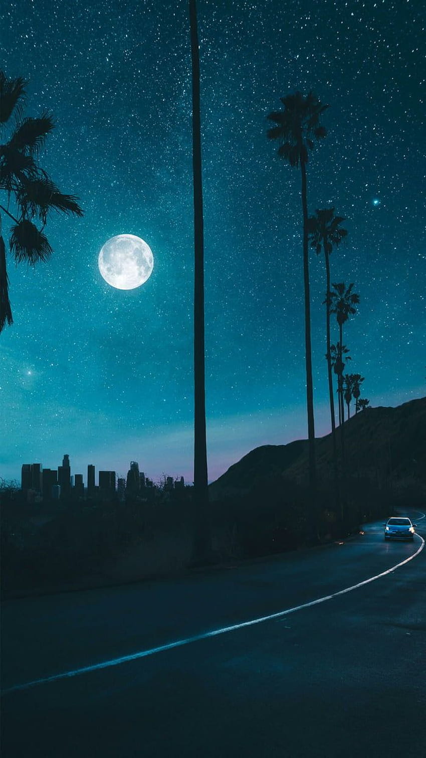 Късно нощно шофиране през 2020 г. Нощно небе, занаяти направи си сам, Небе, пълно със звезди HD тапет за телефон