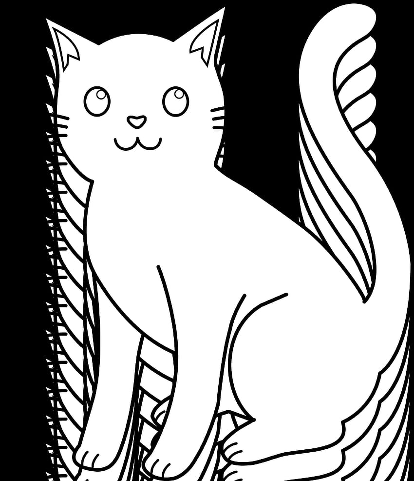 Black And White Cat Drawing, Black And White Cat Drawing png , クリップアート ライブラリのクリップアート HD電話の壁紙