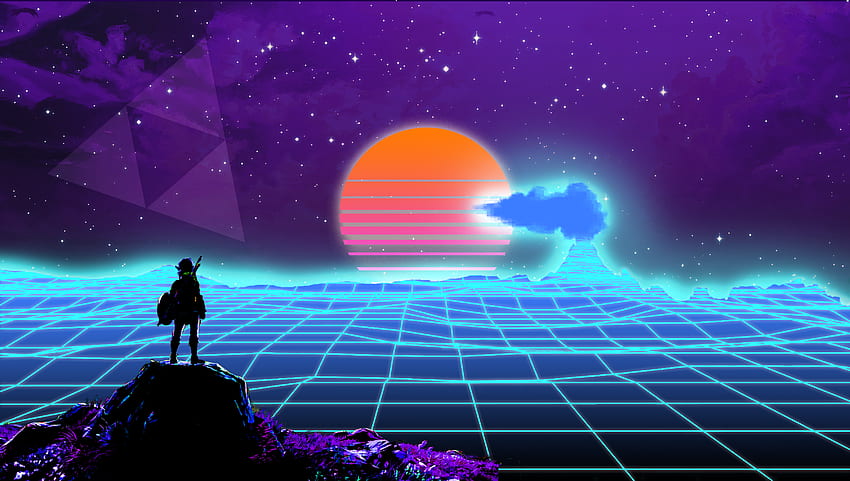 Zelda Retro Vaporwave Nintendo fondo de pantalla