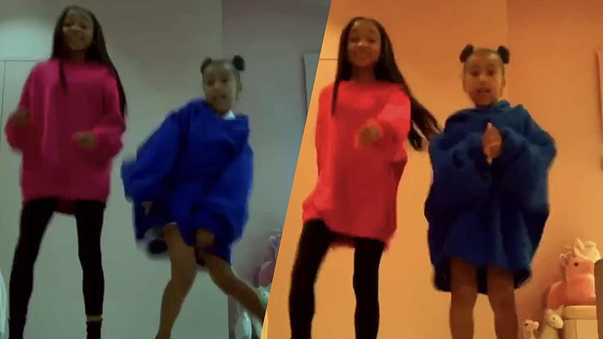 North West recita in un fantastico video TikTok con Kid Rapper That Girl Lay Lay, Kim Kardashian lo adora Sfondo HD