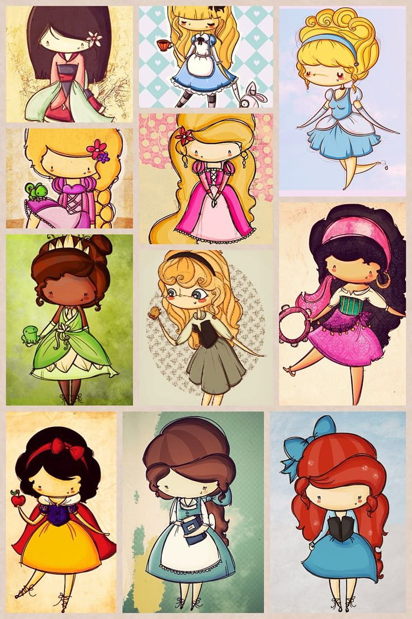 Anima Drawing Disney Princess - Cute Cartoon Disney Princess, HD Png  Download , Transparent Png Image - PNGitem