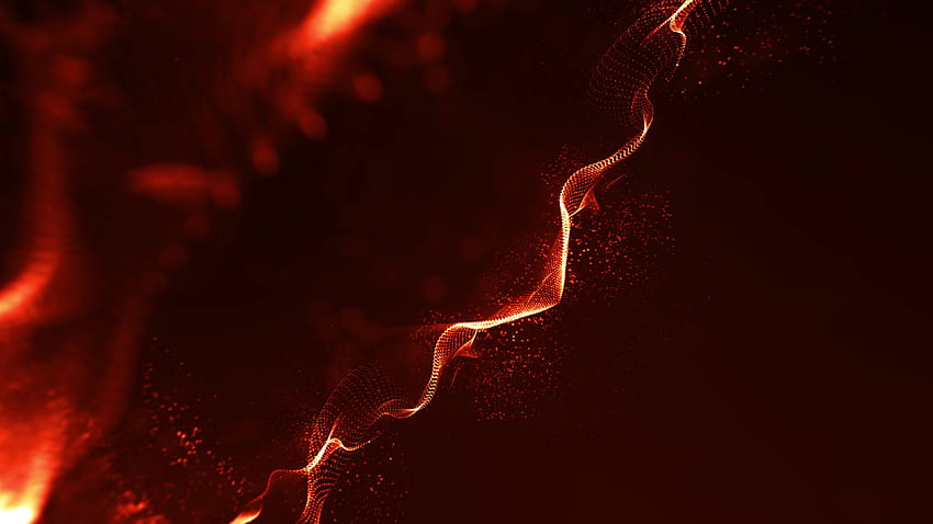 Abstrak Red Waving Fire Particles Landscape Fx dan Background Loop 2223872 Stok Video di Vecteezy Wallpaper HD