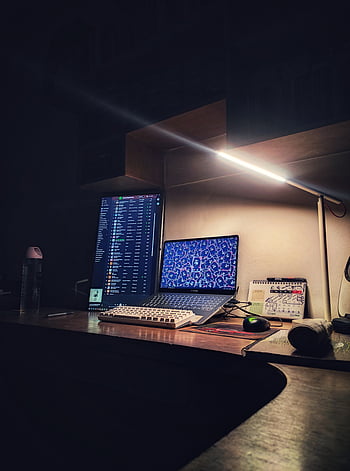 macbook #minimal #dark #wallpaper #laptop #desktop #office #vibes #night # programming #developer #4K #wallpaper #…