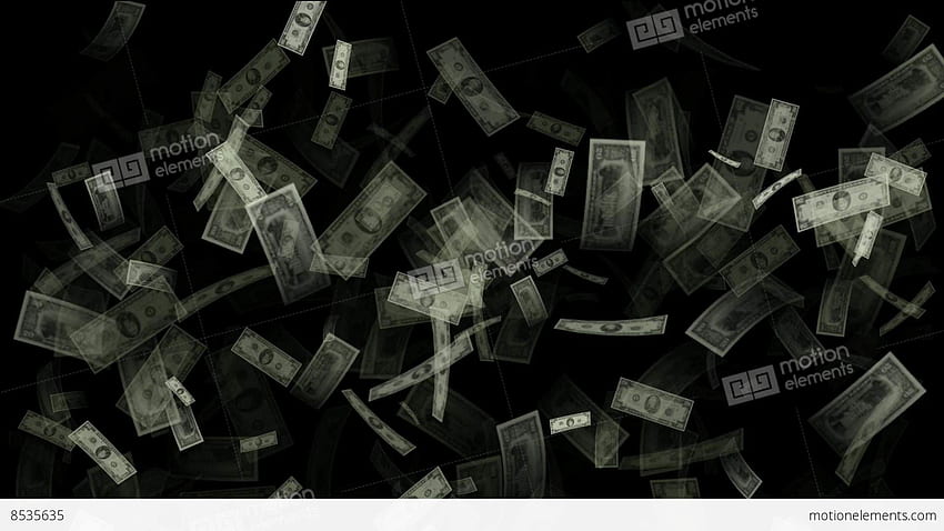 Fallendes Geld Stockvideo-Filmmaterial - Fallendes Geld Schwarzweiß - & Hintergrund, dunkles Geld HD-Hintergrundbild