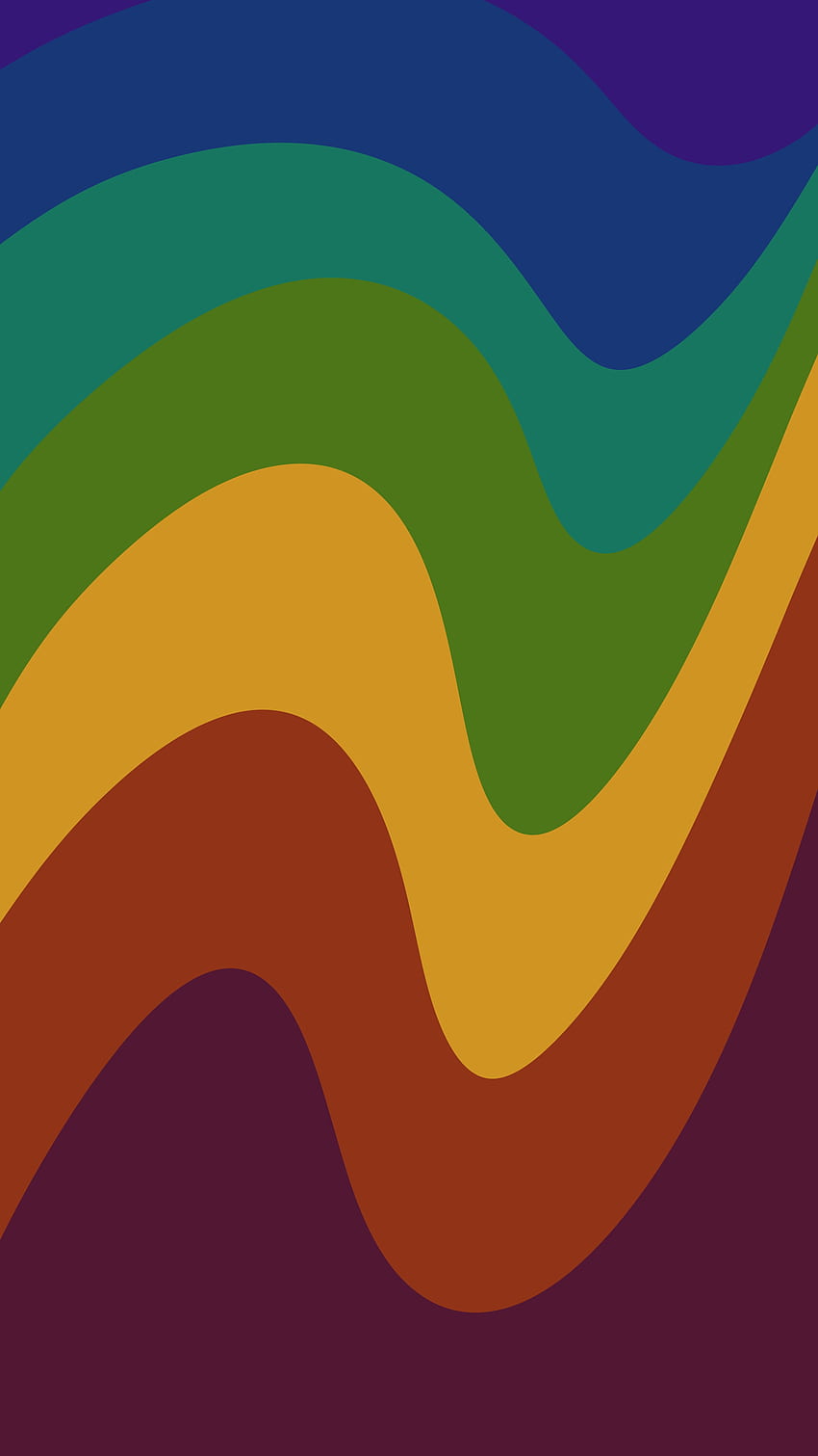 Rainbow Waves, art, bunt, designs, colorful, colors HD phone wallpaper