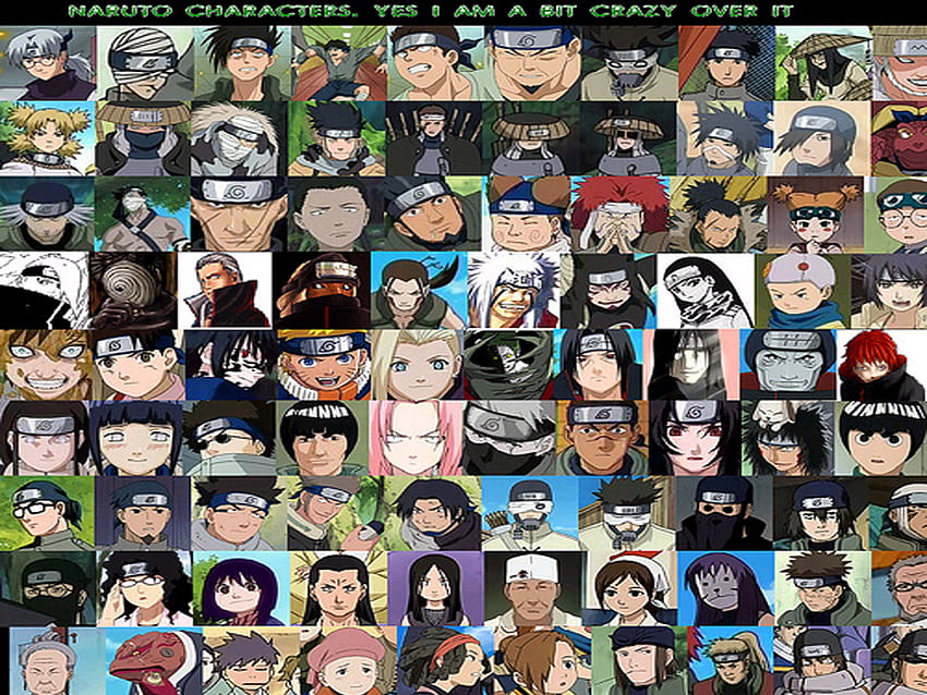 Naruto Elenco, naruto, todo, personaje fondo de pantalla
