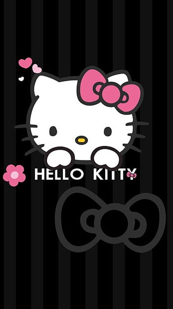 Free Pink and Black iPhone Wallpaper  Hello Kitty Black iPhone 640x960    nohatcc