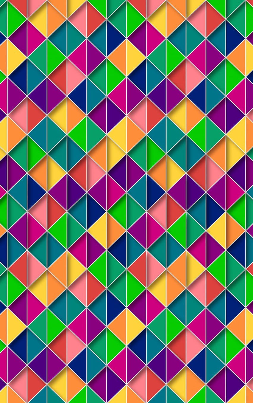 Kolorowa, trójkątna siatka, abstrakcja, iPhone 5, iPhone 5S, iPhone 5C, iPod Touch, Kolorowy Trójkąt Tapeta na telefon HD