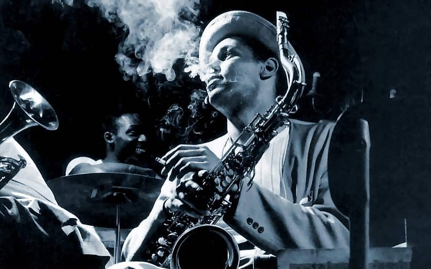 Jazz Monochrome Dexter Gordon Saxophones - Dexter Gordon - , ジャズ 高画質の壁紙