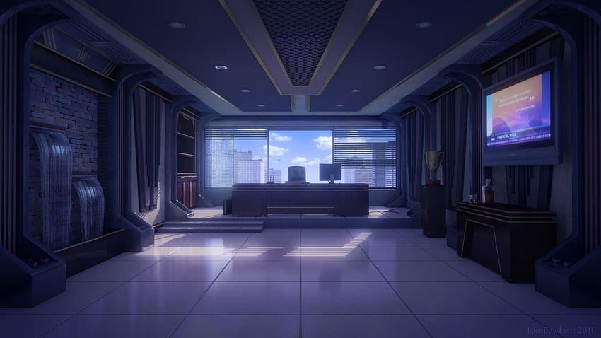 Anime Gaming Room Background, Game Room HD wallpaper