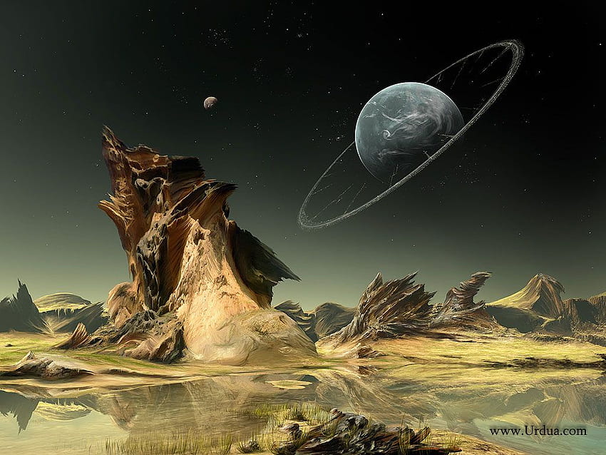 Paisaje de planetas de ciencia ficción - -, Planetas de ciencia ficción fondo de pantalla
