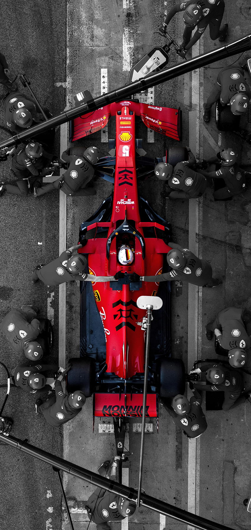 Телефон за автомобил Ferrari 2020 F1, телефон за Формула 1 HD тапет за телефон