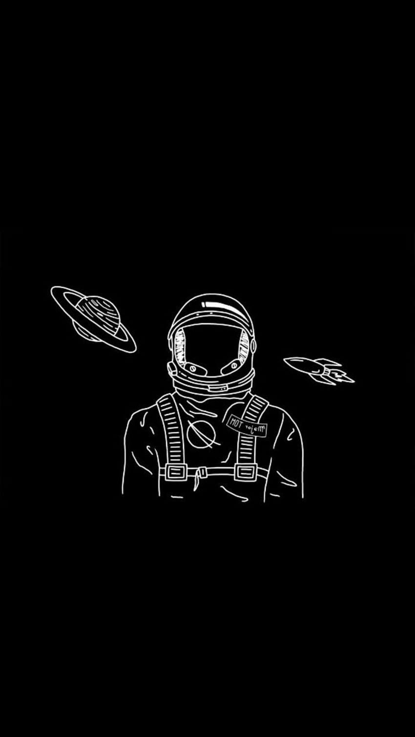 Astronaut -, Astronaut Black and White HD phone wallpaper