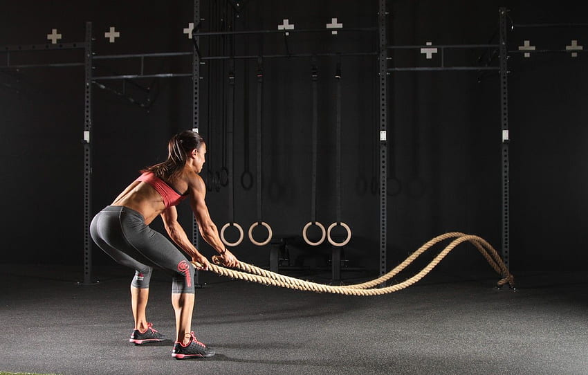 fitness, gym, rope for , section спорт HD wallpaper