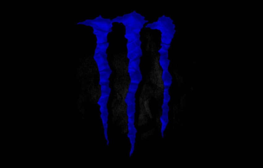 Blue Monster Energy Logo HD wallpaper