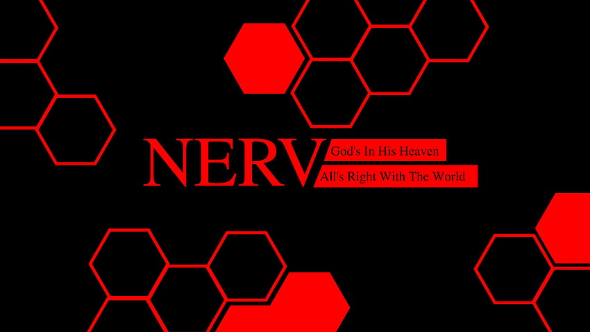 육각형이 있는 것과 없는 Nerv : 에반게리온 HD 월페이퍼