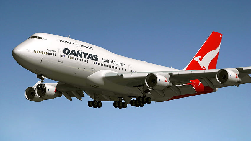 3D Graphics Airplane Passenger, Qantas HD wallpaper