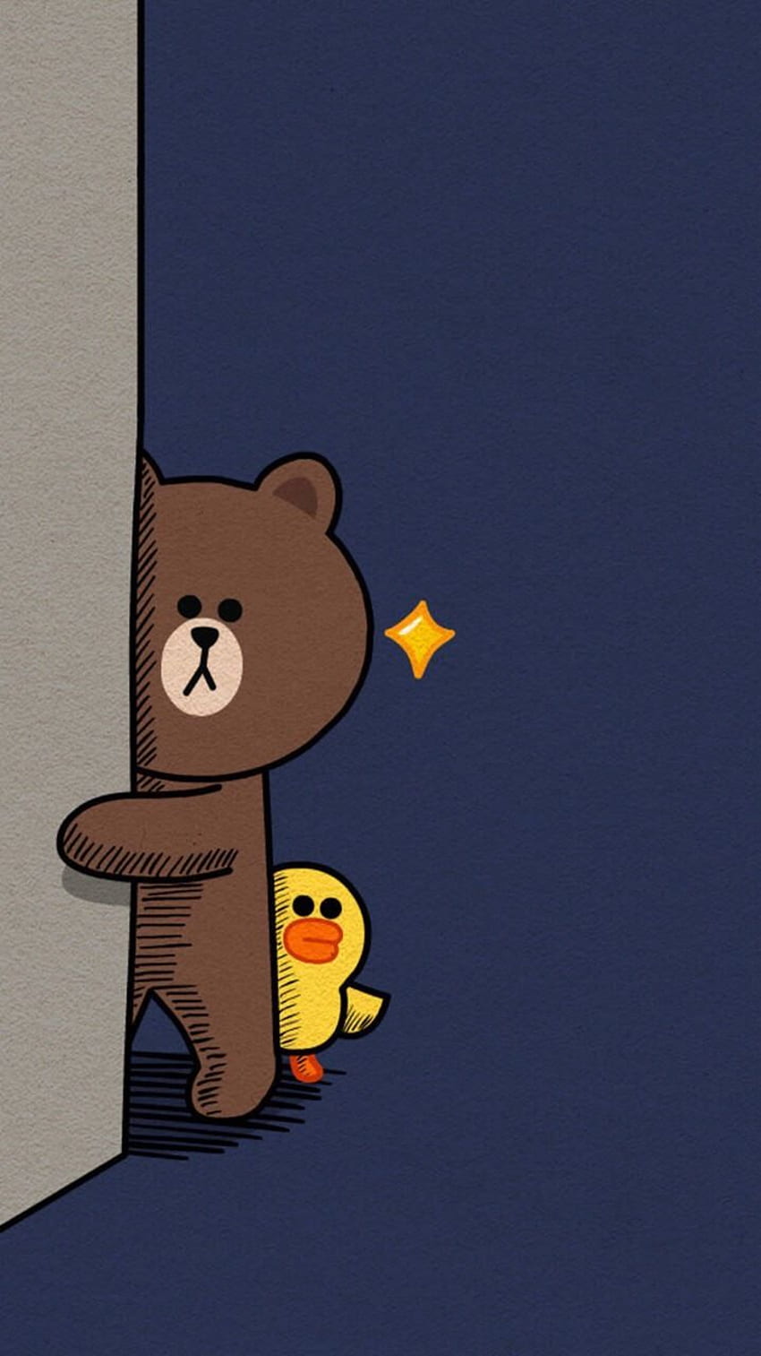 Bear And Line - Brown And Sally iPhone - - teahub.io, Line Friends Sally wallpaper ponsel HD