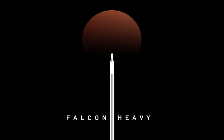 Falcon Heavy minimalis yang saya buat, ingin saya bagikan, Falcon 9 Wallpaper HD