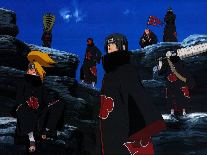 The sky, sword, braid, Itachi, ninja, Akatsuki, Deidara, Naruto ...