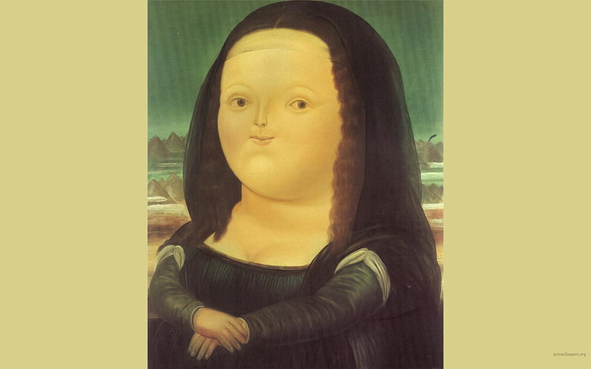 Mona Lisa Fernando Botero Painting HD wallpaper