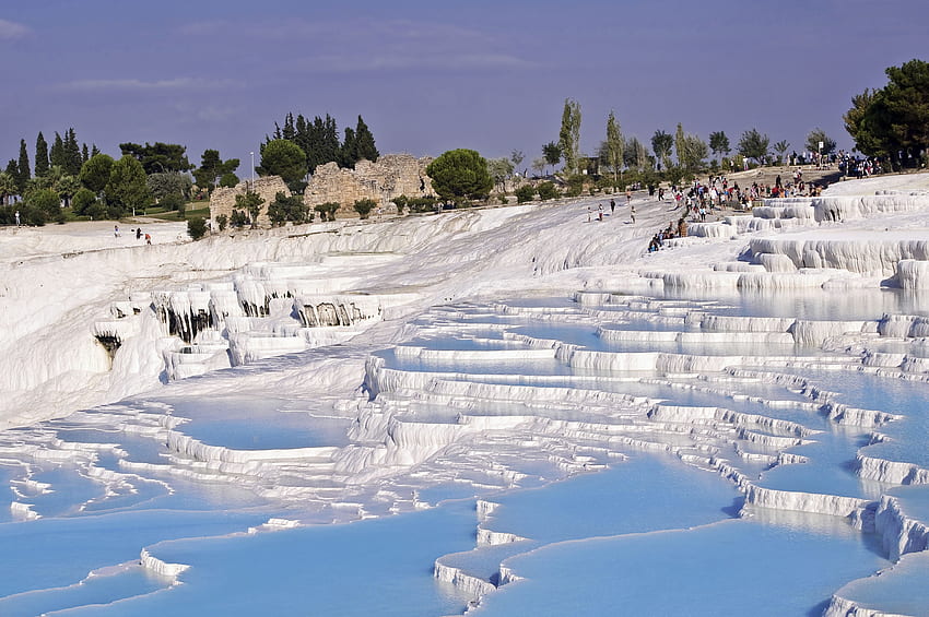Pamukkale in Fethiye with Evergreen Travel Agency and Evergreen Jeep. Evergreen Travel Agency HD wallpaper