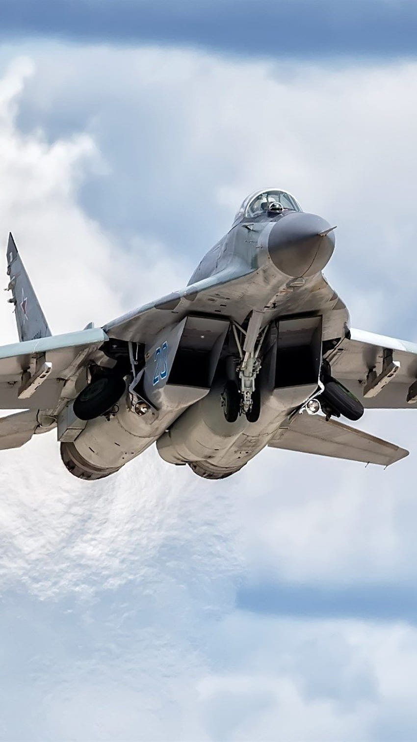 MiG 29, Jäger, Mikojan MiG 29, Drehpunkt, Kampfflugzeug, Jet, Mikojan MiG-29 HD-Handy-Hintergrundbild