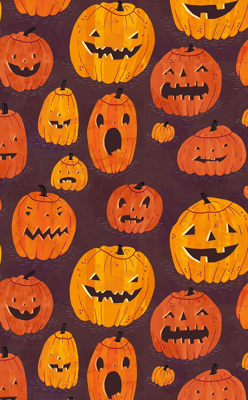 Pumpkin, pattern, halloween, iphone, , background, 464 HD phone wallpaper |  Pxfuel