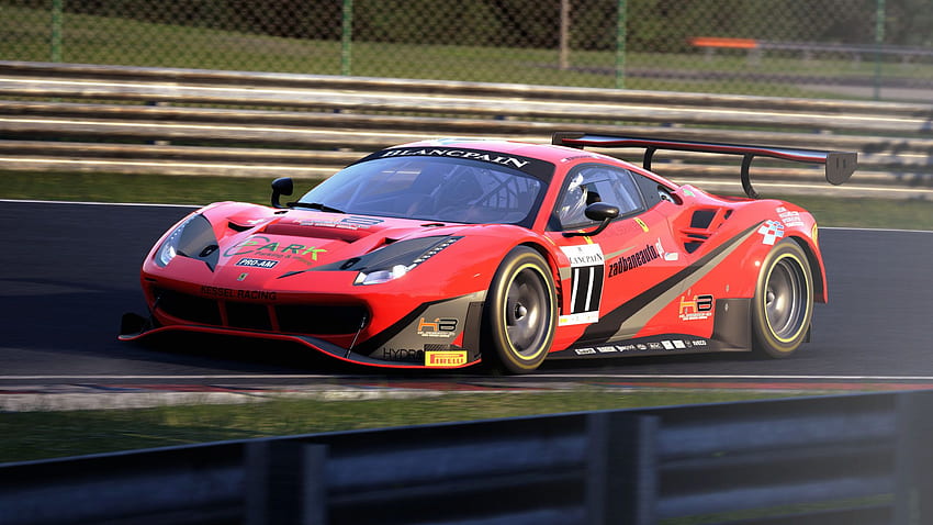 Assetto Corsa Competizione v0.4 Released: Adds Ferrari 488 GT3, Hungaroring, & Broadcasting HD wallpaper