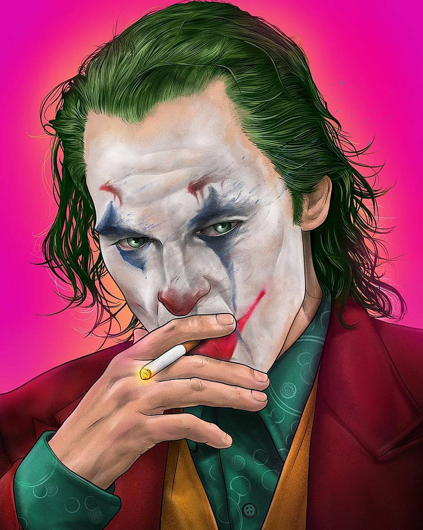 Joker 2019, Smoking Joker HD тапет за телефон